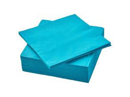 SERVIETTES TURQUOISE 25/25