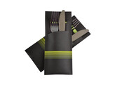 POCHETTE COUVERT NOIR/LIME SERVIETTE 100 PCS