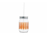 BRISA MASON JAR 47CL ORANJE INCL.RIETJE